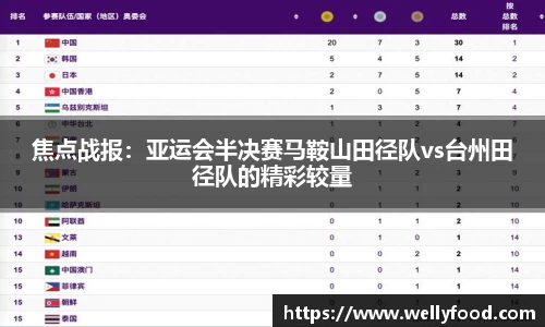 焦点战报：亚运会半决赛马鞍山田径队vs台州田径队的精彩较量